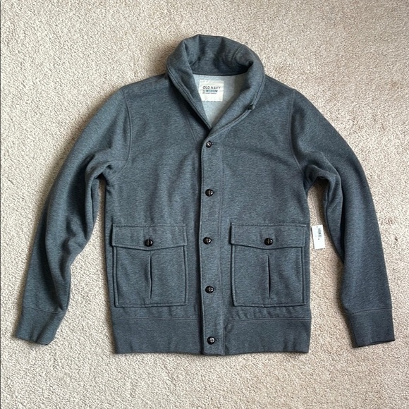 Old Navy Gray Cardigan Sweater - Picture 1 of 4